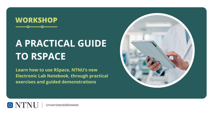 Workshop: A Practical Guide to RSpace