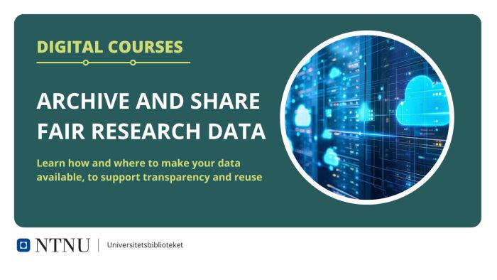 Archive and Share FAIR Research Data